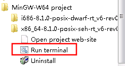 Run terminal