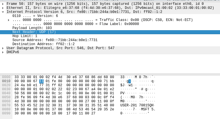 IPV6 UDP