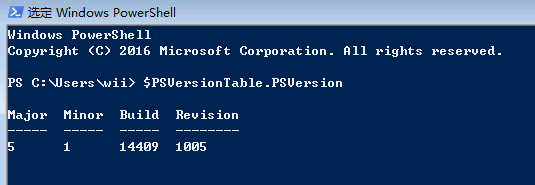 PowerShell Version 5